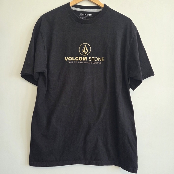 Volcom Stone Logo Graphic T-Shirt | Black Skate Surf Tee | Size Large - Picture 2 of 6